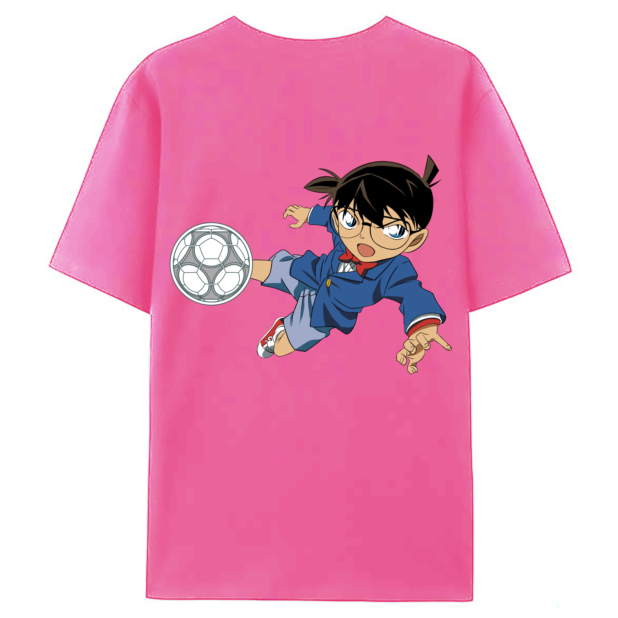 （画像用） 名探偵コナン 江戸川 コナン Detective Conan Conan Edogawa レディース半袖Tシャツ(バックプリント)